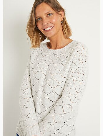 Jersey corto calado, cuello redondo, mangas largas - Afibel