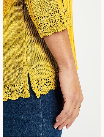 Jersey corto calado cuello redondo - Afibel