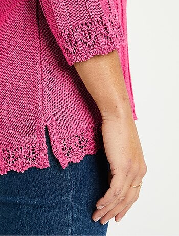 Jersey corto calado cuello redondo - Afibel