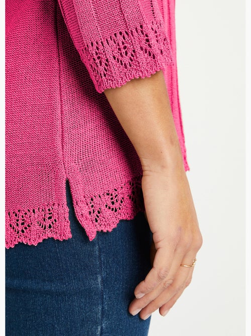 Jersey corto calado de cuello redondo - Afibel - Kiabi