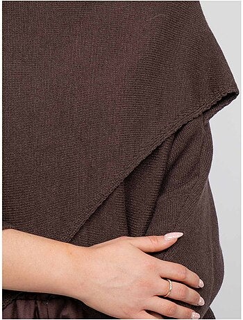 Jersey corto con bajo cruzado y mangas murciélago kendy