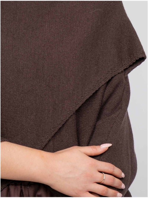 Jersey corto con bajo cruzado y mangas murciélago kendy - Kiabi Jersey corto con bajo cruzado y mangas murciélago kendy - Kiabi