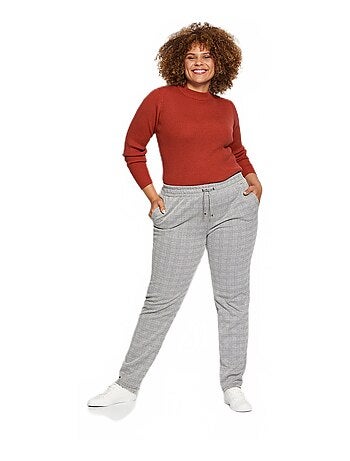 Jersey corto de punto canalé con cuello alto - Afibel