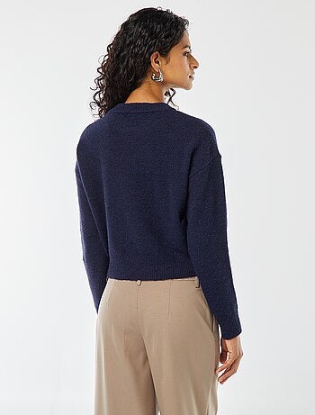 Jersey crop top de punto suave