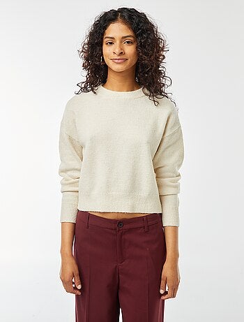 Jersey crop top de punto suave