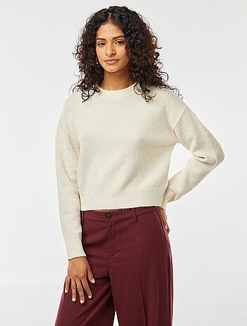 Jersey crop top de punto suave