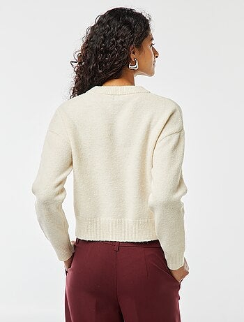 Jersey crop top de punto suave