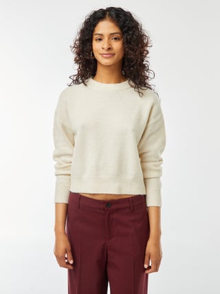 Jersey crop top de punto suave