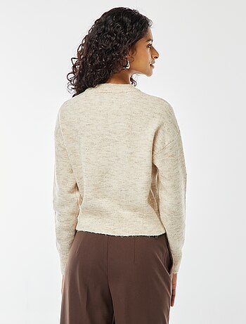 Jersey crop top de punto suave