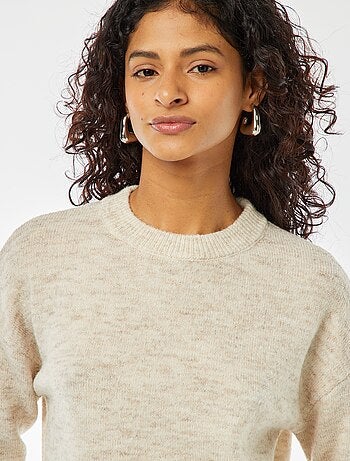 Jersey crop top de punto suave