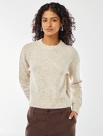 Jersey crop top de punto suave