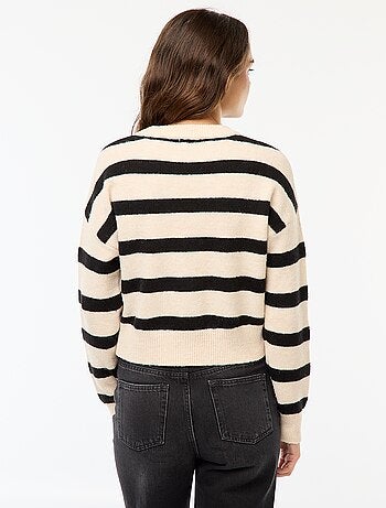 Jersey crop top de punto suave
