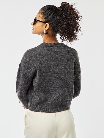 Jersey crop top de punto suave