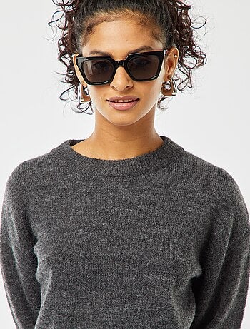 Jersey crop top de punto suave