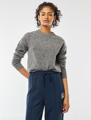 Jersey crop top de punto suave