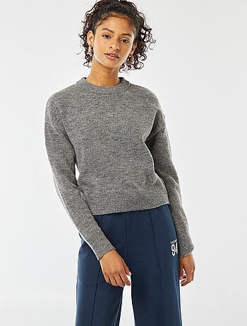 Jersey crop top de punto suave