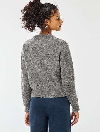 Jersey crop top de punto suave