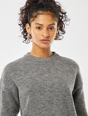Jersey crop top de punto suave