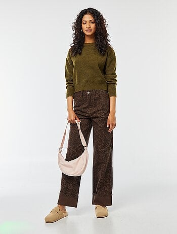 Jersey crop top de punto suave