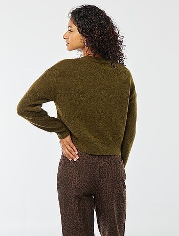 Jersey crop top de punto suave
