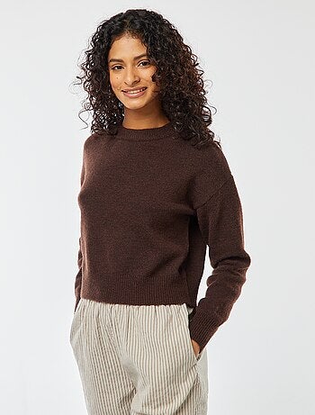 Jersey crop top de punto suave