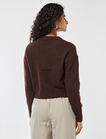 Jersey crop top de punto suave