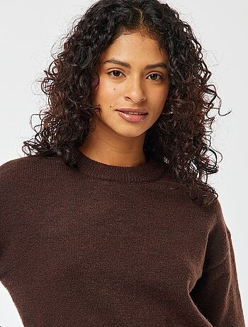 Jersey crop top de punto suave