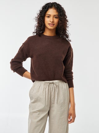 Jersey crop top de punto suave
