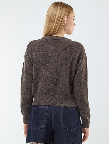 Jersey crop top de punto suave