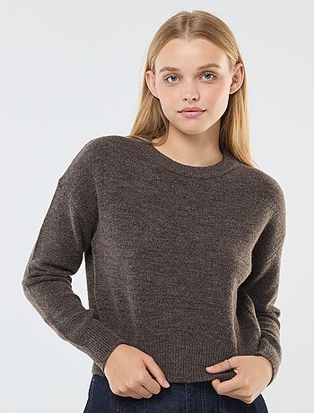 Jersey crop top de punto suave