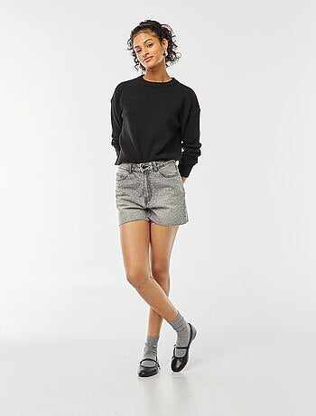 Jersey crop top de punto suave