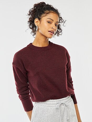 Jersey crop top de punto suave