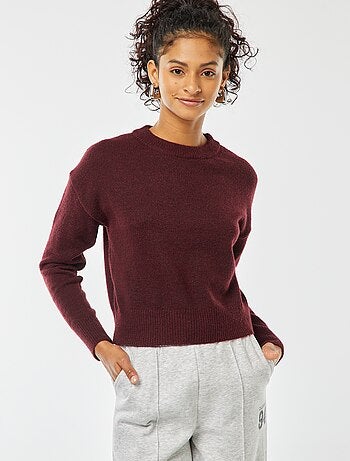 Jersey crop top de punto suave