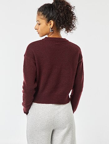 Jersey crop top de punto suave