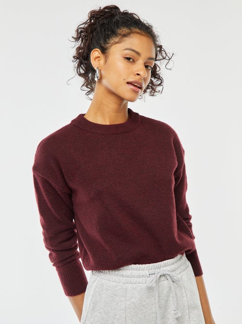 Jersey crop top de punto suave - Kiabi