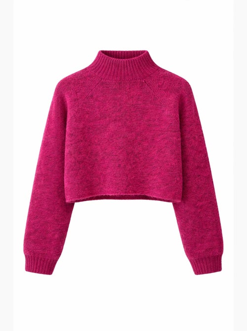 Jersey cropped de punto texturizado para mujer mixray - Kiabi Jersey cropped de punto texturizado para mujer mixray - Kiabi