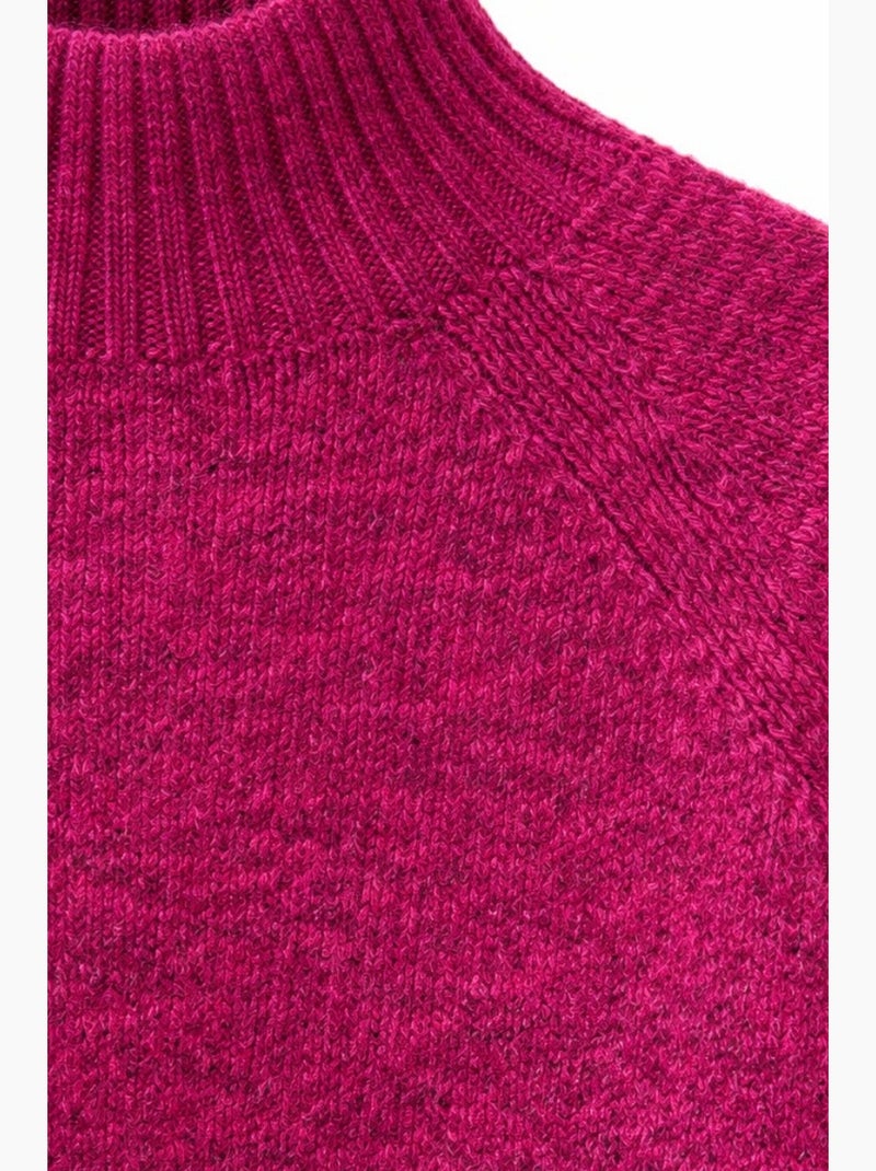 Jersey cropped de punto texturizado para mujer mixray Violeta ciruela - Kiabi
