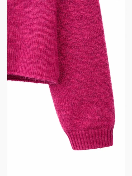 Jersey cropped de punto texturizado para mujer mixray - Kiabi Jersey cropped de punto texturizado para mujer mixray - Kiabi