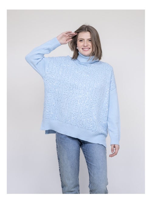 Jersey cuello alto con lentejuelas KARLINE - Kiabi