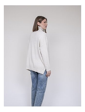 Jersey cuello alto con lentejuelas KARLINE