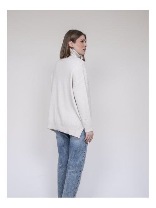 Jersey cuello alto con lentejuelas KARLINE - Kiabi