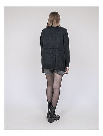 Jersey cuello alto con lentejuelas KARLINE