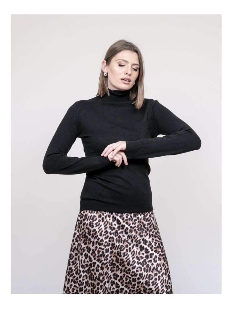 Jersey cuello alto KANTARA Negro - Kiabi