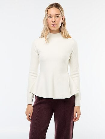 Jersey cuello alto liso