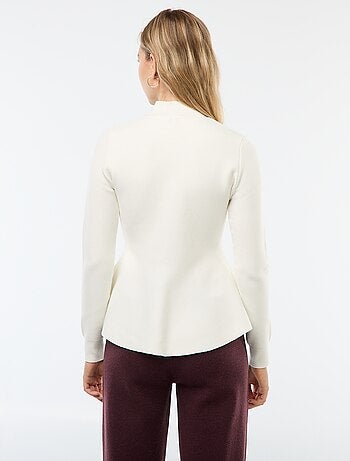 Jersey cuello alto liso