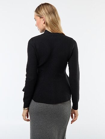 Jersey cuello alto liso