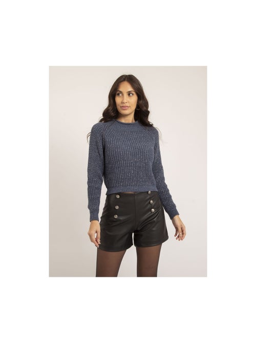 Jersey cuello alto lurex KAMPALA - Kiabi