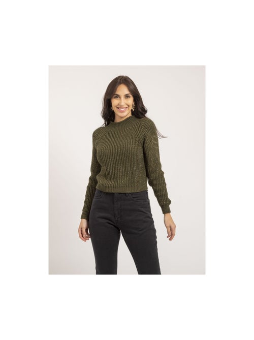 Jersey cuello alto lurex KAMPALA - Kiabi