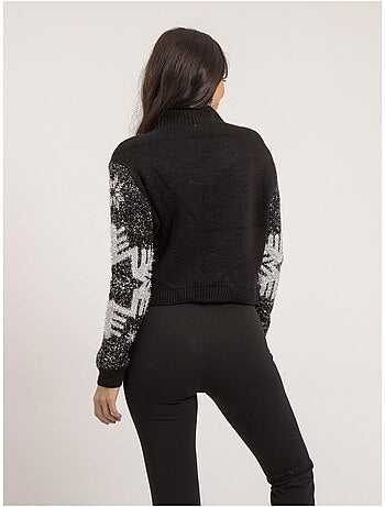 Jersey cuello alto metálico fantasía KANA