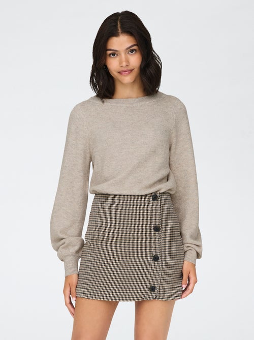 Jersey cuello barco 'JDY' liso - Kiabi